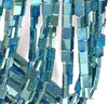 8X6MM Green Hematite Gemstone Rectangle Flat Loose Beads 16 inch Full Strand (80000060-A37)