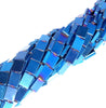 8X6MM Blue Hematite Gemstone Rectangle Flat Loose Beads 16 inch Full Strand (80000061-A37)