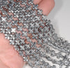 6MM Silver Hematite Gemstone Cross Loose Beads 16 inch Full Strand (80000064-A37)
