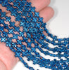 6MM Blue Hematite Gemstone Cross Loose Beads 16 inch Full Strand (80000068-A37)