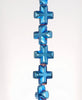 6MM Blue Hematite Gemstone Cross Loose Beads 16 inch Full Strand (80000068-A37)