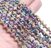 6MM Matte Rainbow Hematite Gemstone Cross Loose Beads 16 inch Full Strand (80000073-A37)