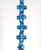 8MM Blue Hematite Gemstone Cross Loose Beads 15.5 inch Full Strand (80000082-A38)