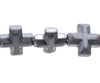8MM Matte Black Hematite Gemstone Cross Loose Beads 15.5 inch Full Strand (80000083-A38)