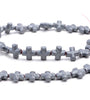 8MM Matte Black Hematite Gemstone Cross Loose Beads 15.5 inch Full Strand (80000083-A38)