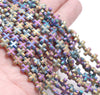 8MM Matte Rainbow Hematite Gemstone Cross Loose Beads 15.5 inch Full Strand (80000087-A38)