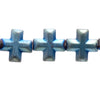 8MM Matte Green Hematite Gemstone Cross Loose Beads 15.5 inch Full Strand (80000088-A38)