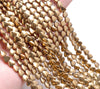 8MM Gold Hematite Gemstone Love Heart Loose Beads 16 inch Full Strand (80000098-A38)