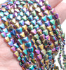 8MM Rainbow Hematite Gemstone Love Heart Loose Beads 16 inch Full Strand (80000101-A38)