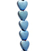 8MM Matte Green Hematite Gemstone Love Heart Loose Beads 16 inch Full Strand (80000109-A39)