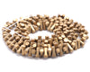6X3MM Matte Gold Hematite Gemstone Side Drill Hexagon Tube Loose Beads 16 inch Full Strand (80000174-A42)