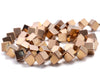 4MM Bronze Hematite Gemstone Diagonal Drill;Square Cube Loose Beads 15.5 inch Full Strand (80000190-A43)