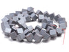 4MM Matte Black Hematite Gemstone Diagonal Drill;Square Cube Loose Beads 15.5 inch Full Strand (80000194-A43)