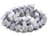 4MM Matte Silver Hematite Gemstone Diagonal Drill;Square Cube Loose Beads 15.5 inch Full Strand (80000196-A43)