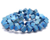 4MM Matte Green Hematite Gemstone Diagonal Drill;Square Cube Loose Beads 15.5 inch Full Strand (80000199-A43)