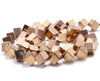 6MM Bronze Hematite Gemstone Diagonal Drill;Square Cube Loose Beads 16 inch Full Strand (80000204-A43)