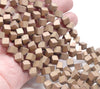 6MM Matte Bronze Hematite Gemstone Diagonal Drill;Square Cube Loose Beads 16 inch Full Strand (80000211-A44)