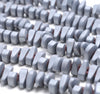 12X5MM Matte Black Hematite Gemstone Nugget Loose Beads 15.5 inch Full Strand (80000249-A46)