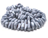 12X5MM Matte Black Hematite Gemstone Nugget Loose Beads 15.5 inch Full Strand (80000249-A46)