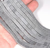 7X3MM Matte Silver Hematite Gemstone Heishi Wave W Loose Beads 16.5 inch Full Strand (80000262-A47)