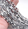 3X1MM Silver Hematite Gemstone Square Flat Loose Beads 16 inch Full Strand (80000291-A48)