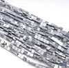 3X1MM Silver Hematite Gemstone Square Flat Loose Beads 16 inch Full Strand (80000291-A48)