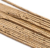 2MM Matte Gold Hematite Gemstone Square Rouded Cube Loose Beads 16 inch Full Strand (80000300-A48)
