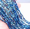 8X4MM Blue Hematite Gemstone Pinnate Leaf Loose Beads 16 inch Full Strand (80000318-A44)