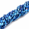8X4MM Blue Hematite Gemstone Pinnate Leaf Loose Beads 16 inch Full Strand (80000318-A44)