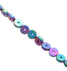 6X2MM Matte Rainbow Hematite Gemstone Circle Coin Loose Beads 16 inch Full Strand (80000325-A49)