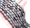 8X7MM Black Hematite Gemstone Buddha Head Loose Beads 16 inch Full Strand (80000328-A45)