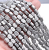 8X7MM Matte Silver Hematite Gemstone Buddha Head Loose Beads 16 inch Full Strand (80000332-A45)