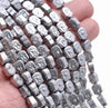 8X7MM Silver Hematite Gemstone Buddha Head Loose Beads 16 inch Full Strand (80000338-A45)