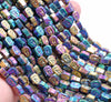 8X7MM Rainbow Hematite Gemstone Buddha Head Loose Beads 16 inch Full Strand (80000340-A45)