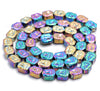 8X7MM Rainbow Hematite Gemstone Buddha Head Loose Beads 16 inch Full Strand (80000340-A45)