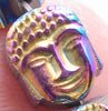 8X7MM Rainbow Hematite Gemstone Buddha Head Loose Beads 16 inch Full Strand (80000340-A45)