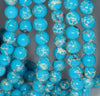 10MM Turquoise Blue Imperial Jasper Gemstone Round Loose Beads 15 inch Full Strand (80000432-A69)