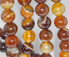 16MM Dark Brown Agate Gemstone Round Loose Beads 15 inch Full Strand (80000471-A76)