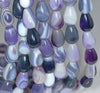 14X10MM Purple Agate Gemstone Teardrop Loose Beads 15.5 inch Full Strand (80000474-A75)