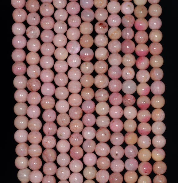 4MM Light Pink Rhodonite Gemstone Grade AA Round Loose Beads 15.5 inch Full Strand (80000476-A75)