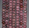 6X4MM Dark Pink Rhodonite Gemstone Rondelle Loose Beads 16 inch Full Strand (80000480-A75)