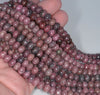 10X6MM Dark Pink Rhodonite Gemstone Rondelle Loose Beads 16 inch Full Strand (80000484-A75)