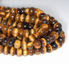 8X5MM Yellow Tiger Eye Gemstone Grade A Rondelle Loose Beads 16 inch Full Strand (80000488-A71)