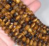 10X6MM Yellow Tiger Eye Gemstone Grade AB Rondelle Loose Beads 7.5 inch Half Strand (80000491 H-A70)