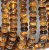 10X6MM Yellow Tiger Eye Gemstone Grade AB Rondelle Loose Beads 7.5 inch Half Strand (80000491 H-A70)