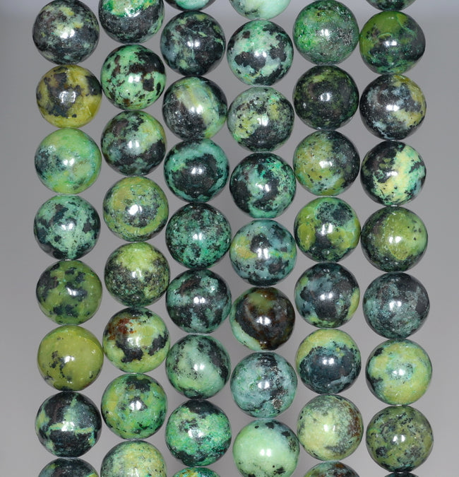 10MM Black Green Chrysoprase Gemstone Round Loose Beads 7