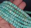 8X5MM Amazonite Gemstone Grade A Rondelle Loose Beads 15.5 inch Full Strand (80000544-A72)