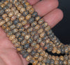 6X4MM Yellow Leopard Skin Gemstone Rondelle Loose Beads 16 inch Full Strand (80000546-A72)