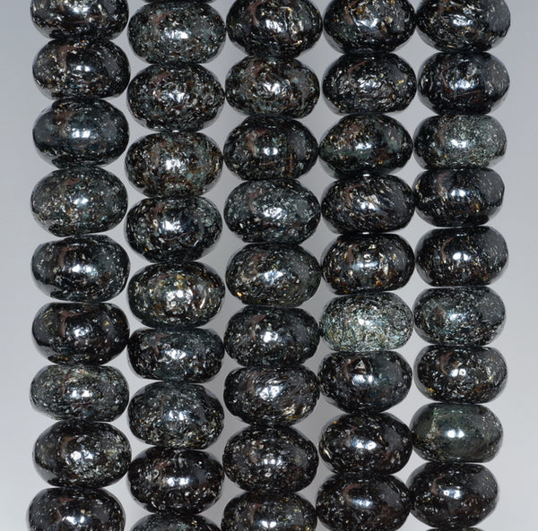 8X5MM Biotite Gemstone Rondelle Loose Beads 16 inch Full Strand (80000551-A72)