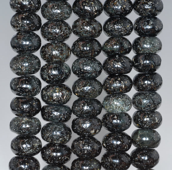 10X6MM Biotite Gemstone Rondelle Loose Beads 7.5 inch Half Strand (80000552 H-A73)